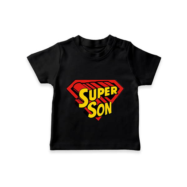 Super Son T-shirt | Personalized T-shirt for the Super Son - BLACK - 0-5 Months Old (Chest 17")