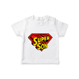 Super Son T-shirt | Personalized T-shirt for the Super Son - WHITE - 0-5 Months Old (Chest 17")