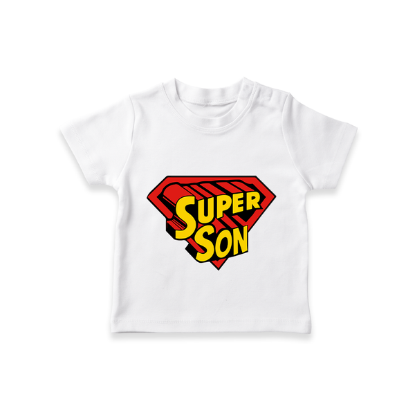 Super Son T-shirt | Personalized T-shirt for the Super Son - WHITE - 0-5 Months Old (Chest 17")