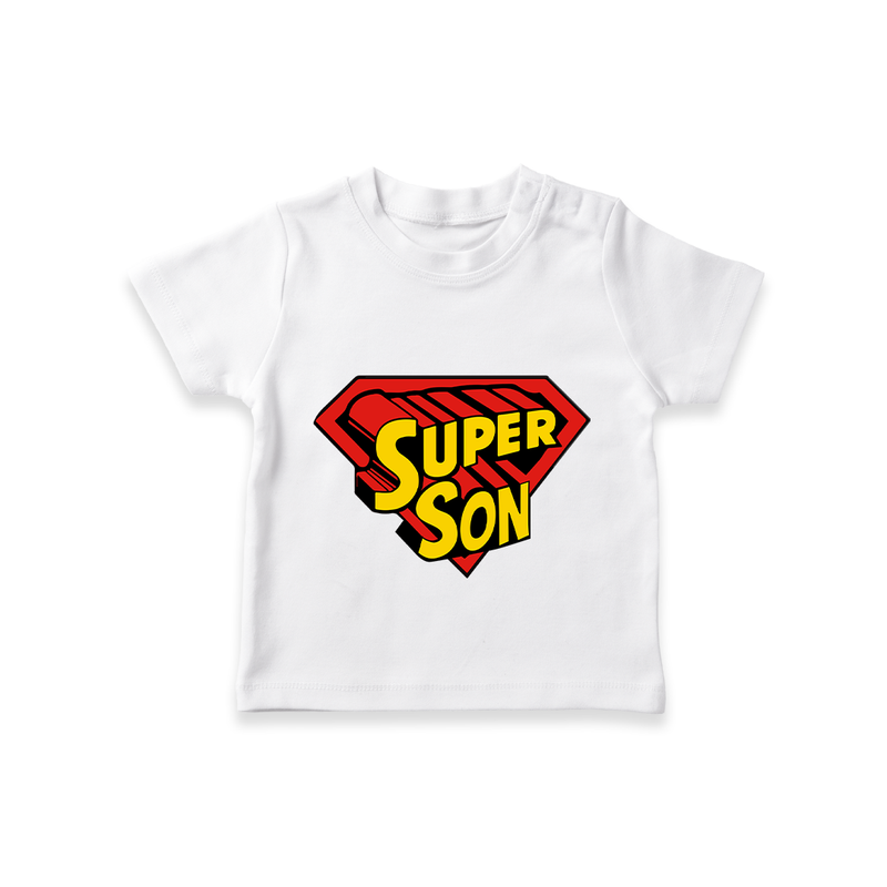 Super Son T-shirt | Personalized T-shirt for the Super Son - WHITE - 0-5 Months Old (Chest 17")