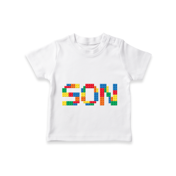 Son T-shirt | Custom Baby and Family T-shirt for Your Little Son - WHITE - 0-5 Months Old (Chest 17")