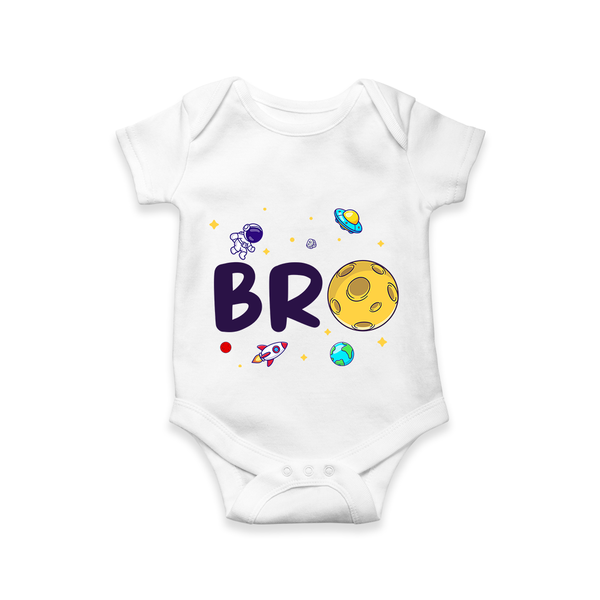 Bro Romper | Personalized Romper for the Best Bro - WHITE - New Born (Chest 14")