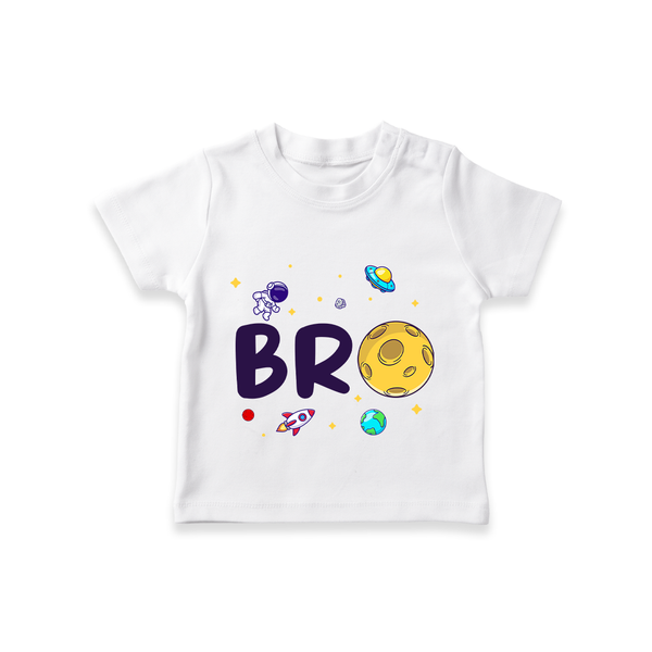 Bro T-shirt | Personalized T-shirt for the Best Bro - WHITE - 0-5 Months Old (Chest 17")