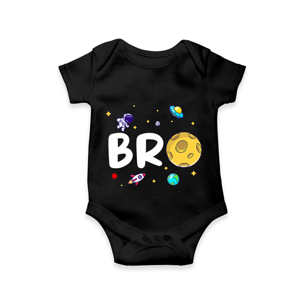 Bro Romper | Personalized Romper for the Best Bro - BLACK - New Born (Chest 14")