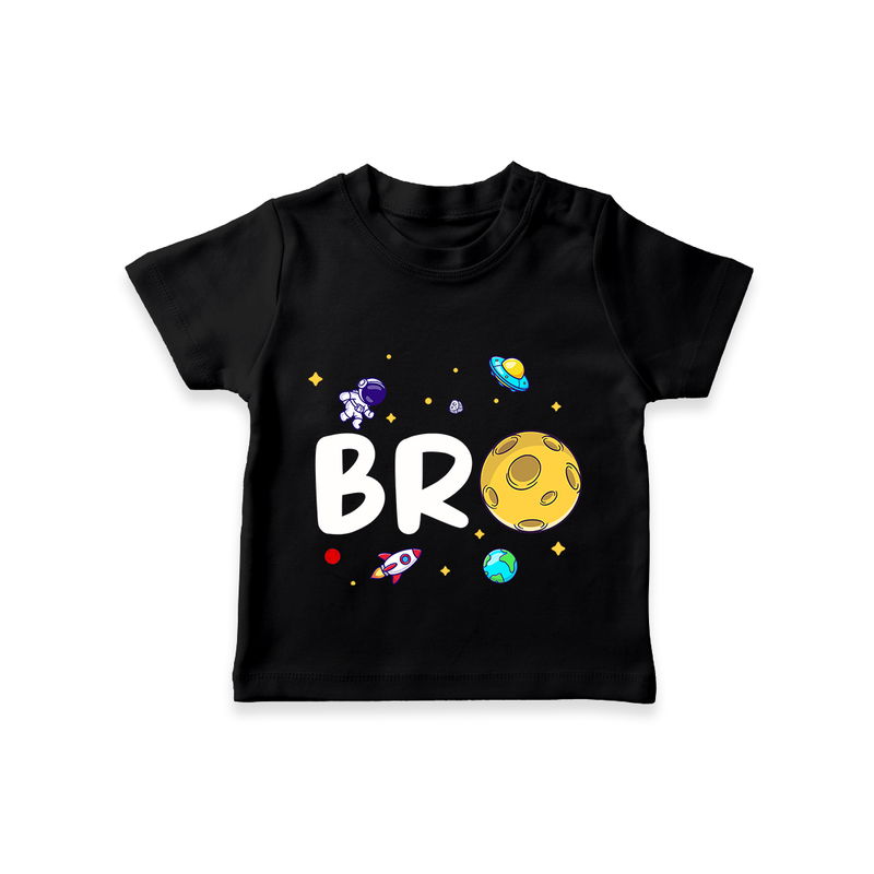 Bro T-shirt | Personalized T-shirt for the Best Bro - BLACK - 0-5 Months Old (Chest 17")