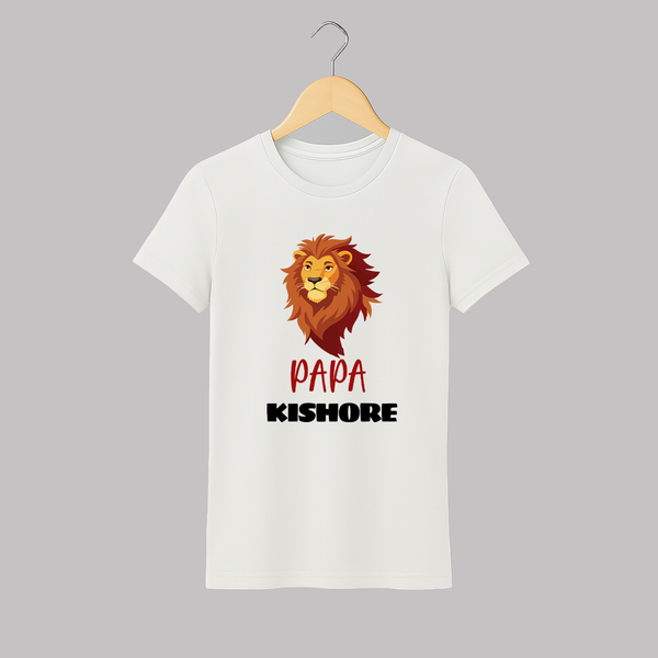 Papa T-shirt | Personalized T-shirt for Dad - WHITE - S (Chest 19")