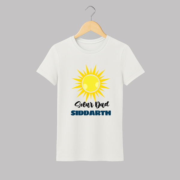 Solar Dad T-shirt | Personalized T-shirt for Dad - WHITE - S (Chest 19")