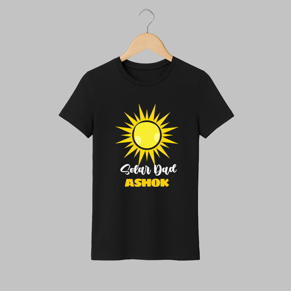 Solar Dad T-shirt | Personalized T-shirt for Dad - BLACK - S (Chest 19")