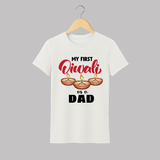My First Diwali as a Dad T-shirt | Personalized T-shirt for New Father - WHITE - S (Chest 19")