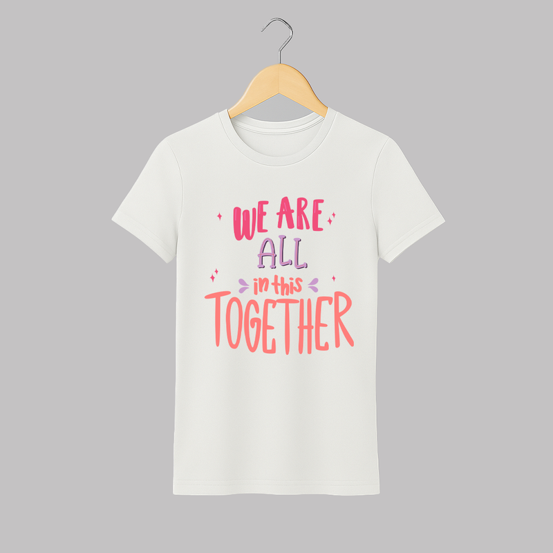 We Are All in This Together T-shirt | Custom Adult T-shirt for Family Dad - WHITE - S (Chest 19")