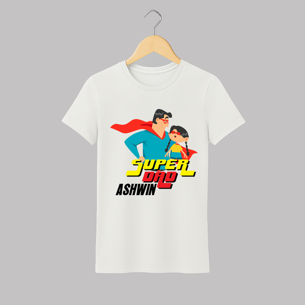 Super Dad T-shirt Special Edition | Custom Adult T-shirt for Super Dad - WHITE - S (Chest 19")