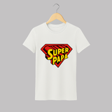 Super Papa Adult T-Shirt | Personalized Adult T-Shirt for the Super Dad - WHITE - S (Chest 19")