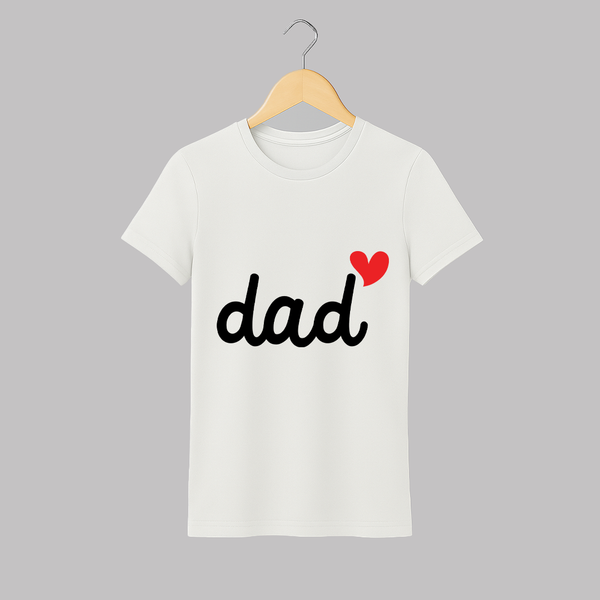 Dad T-shirt | Custom Baby and Family T-shirt for the Best Dad - WHITE - S (Chest 19")