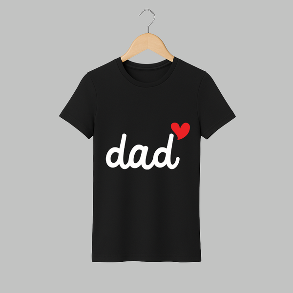 Dad T-shirt | Custom Baby and Family T-shirt for the Best Dad - BLACK - S (Chest 19")
