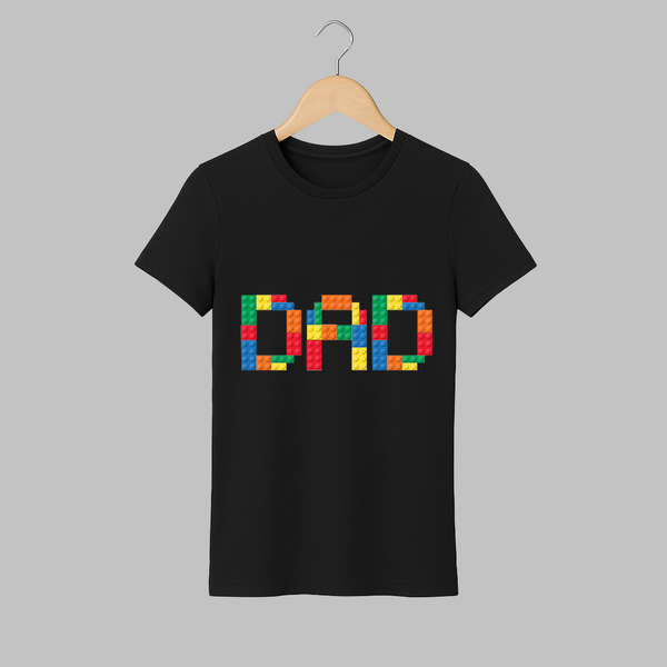 Dad T-shirt |  Custom Baby T-shirt for Dads Who Rock - BLACK - S (Chest 19")