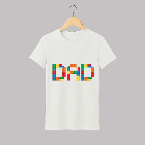Dad T-shirt |  Custom Baby T-shirt for Dads Who Rock - WHITE - S (Chest 19")