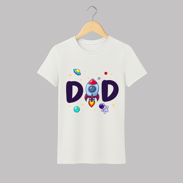 Dad T-shirt | Personalized T-shirt for Dads Who Rock - WHITE - S (Chest 19")