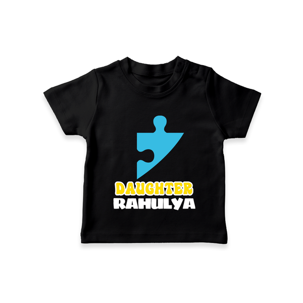 Daughter T-shirt | Personalized T-shirt for Your Daughter - BLACK - 0-5 Months Old (Chest 17")