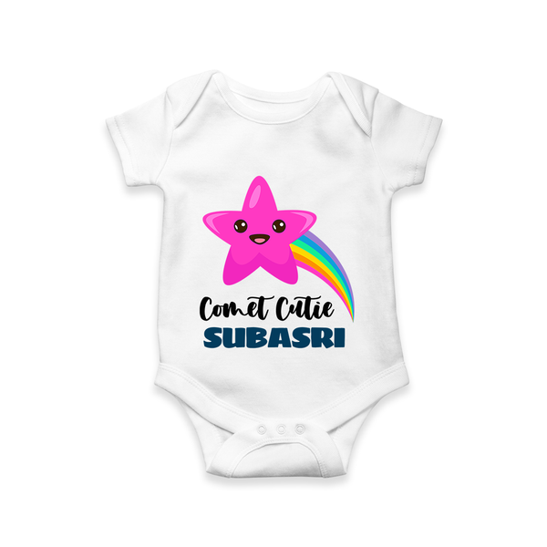 Comet Cutie Romper / Onesie | Custom Kids Romper / Onesie for Girls - WHITE - New Born (Chest 14")