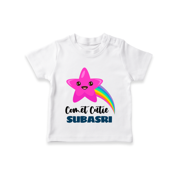 Comet Cutie T-shirt | Custom Kids T-shirt for Girls - WHITE - 0-5 Months Old (Chest 17")