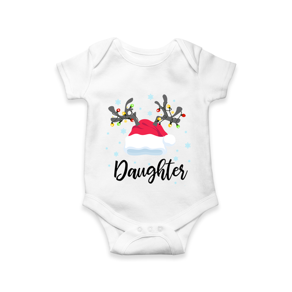 Daughter Romper / Onesie | Custom Kids Romper / Onesie for Your Little Girl - WHITE - New Born (Chest 14")