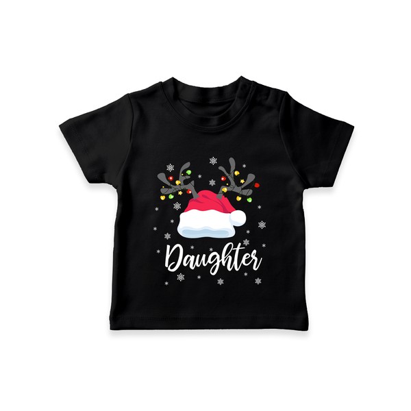 Daughter T-shirt | Custom Kids T-shirt for Your Little Girl - BLACK - 0-5 Months Old (Chest 17")