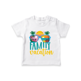 Family Vacation T-shirt | Personalized Kids T-shirt for Family Trips - WHITE - 0-5 Months Old (Chest 17")