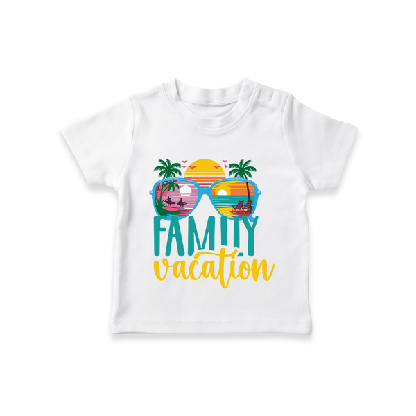 Family Vacation T-shirt | Personalized Kids T-shirt for Family Trips - WHITE - 0-5 Months Old (Chest 17")