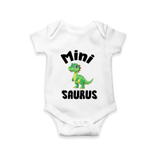 Mini Saurus Romper / Onesie | Personalized Kids Romper / Onesie for Fun and Playful Little Ones - WHITE - New Born (Chest 14")