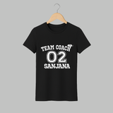 Team Coach 02 T-shirt | Custom Adult T-shirt for Mom - BLACK - S (Chest 19")