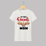 My First Diwali as a Mom T-shirt | Personalized Adult T-shirt for New Mom - WHITE - S (Chest 19")