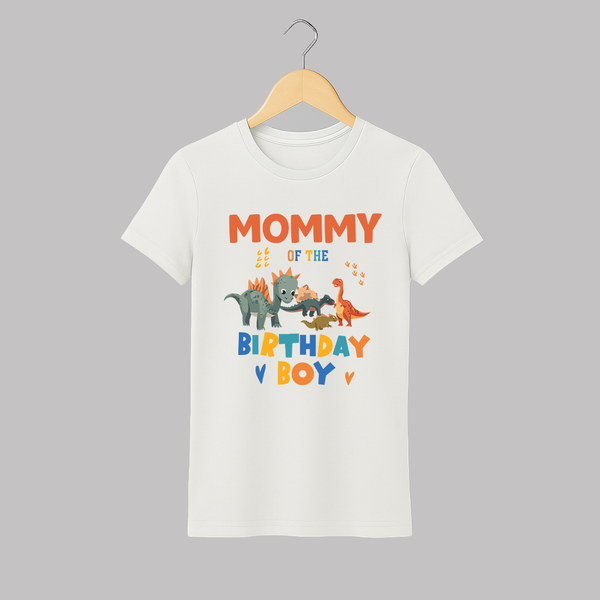 Mommy of the Birthday Boy T-shirt | Personalized Adult T-shirt for Mom - WHITE - S (Chest 19")