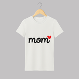 Mom T-shirt | Custom Baby and Family T-shirt for the Best Mom - WHITE - S (Chest 19")