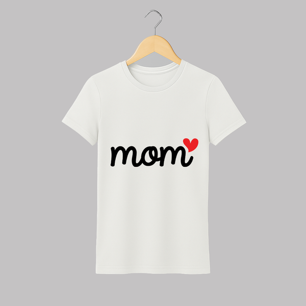 Mom T-shirt | Custom Baby and Family T-shirt for the Best Mom - WHITE - S (Chest 19")