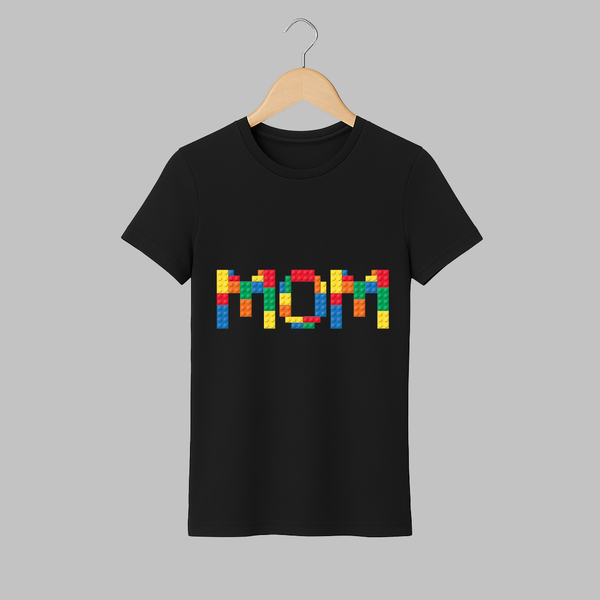 Mom T-shirt | Custom Baby T-shirt for Moms Who Rock - BLACK - S (Chest 19")