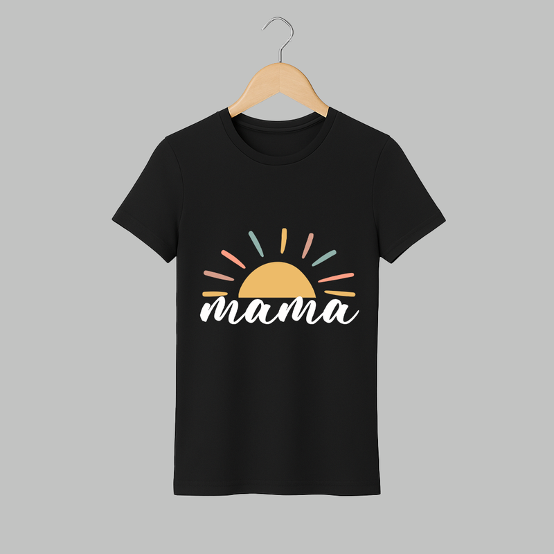 Mama Adult T-Shirt | Personalized Adult T-Shirt for the Loving Mama - BLACK - S (Chest 19")
