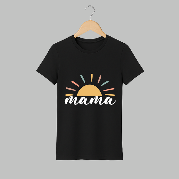 Mama Adult T-Shirt | Personalized Adult T-Shirt for the Loving Mama - BLACK - S (Chest 19")