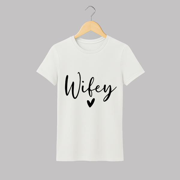 Wifey T-shirt | Custom Family T-shirt for the Best Wife - WHITE - S (Chest 19")