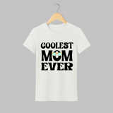 Coolest Mom Ever Adult T-Shirt | Custom Baby and Family Adult T-Shirt for the Cool Mom - WHITE - S (Chest 19")