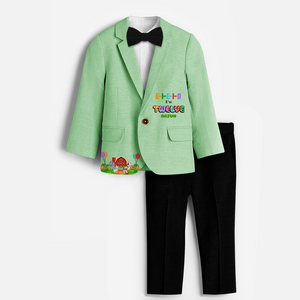 Twelfth Year Farm Themed Customized Knitted Blazer With Name For Kids