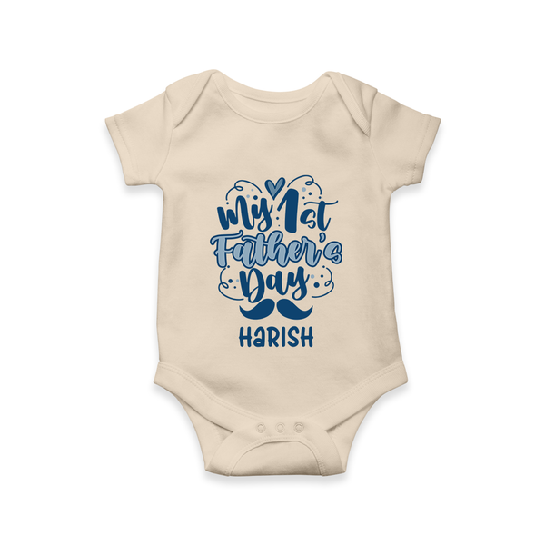 Daddy's First Father's Day Bodysuit/Onesie | Personalized Outfit for Newborns - IVORY - New Born (Chest 14")