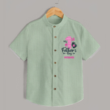 Happy First Father's Day Shirt | Baby's Gift to Dad Soft and Adorable - MINT GREEN - 0 - 6 Months Old (Chest 23")