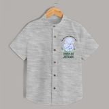 Baby Shirt for First Father's Day | Cute Gift Breathable Cotton Fabric - GREY - 0 - 6 Months Old (Chest 23")