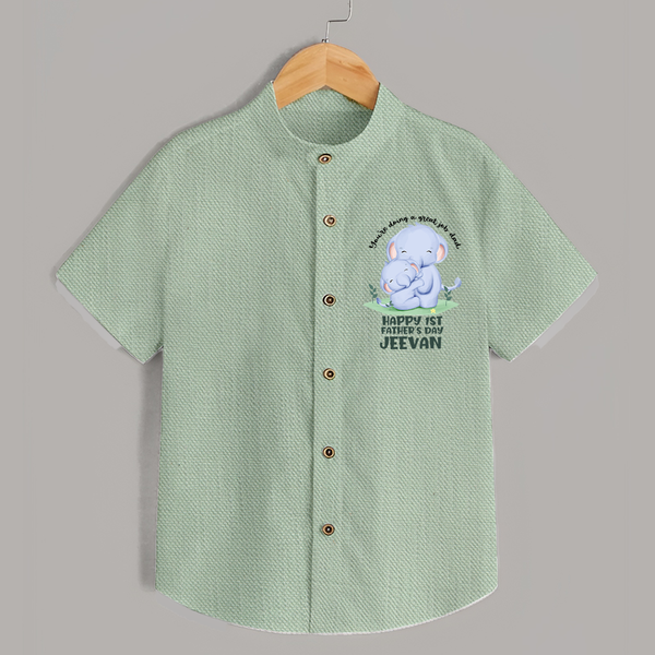 Baby Shirt for First Father's Day | Cute Gift Breathable Cotton Fabric - MINT GREEN - 0 - 6 Months Old (Chest 23")