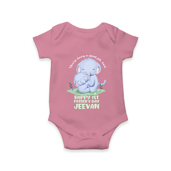 Baby Bodysuit/Onesie for First Father's Day | Cute Gift Breathable Cotton Fabric - ONION - New Born (Chest 14")