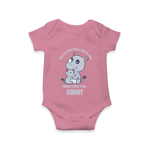 My First Father's Day Romper/Onesie | Dad and Me Matching Set Name Customizable - ONION - New Born (Chest 14")