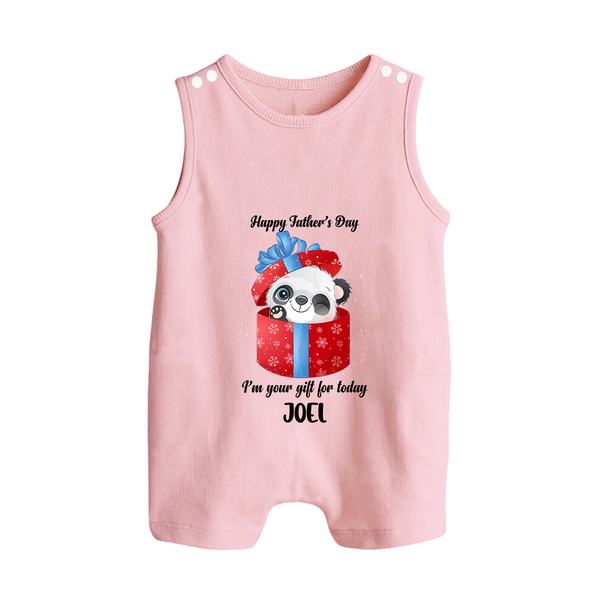 Soft Cotton Romper Suit/Sleeveless Romper for First Father's Day | Personalized Babywear Cute and Comfy - BABY PINK - 0 - 5 Months Old (Chest 18")