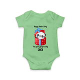 Soft Cotton Romper/Bodysuit for First Father's Day | Personalized Babywear Cute and Comfy - GREEN - New Born (Chest 14")