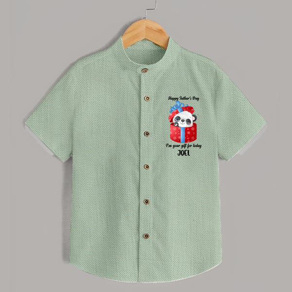 Soft Cotton Shirt for First Father's Day | Personalized Babywear Cute and Comfy - MINT GREEN - 0 - 6 Months Old (Chest 23")