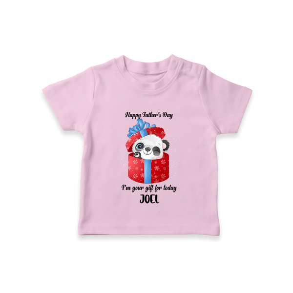 Soft Cotton T-Shirt for First Father's Day | Personalized Babywear Cute and Comfy - BABY PINK - 0-5 Months Old (Chest 17")